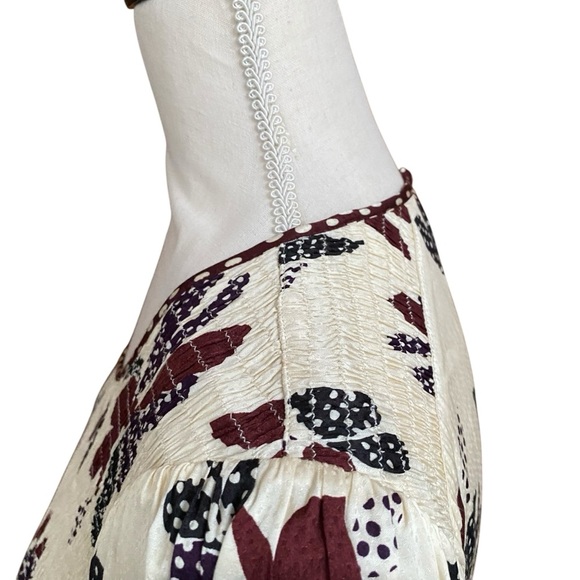 NWT Ba&sh Daya Ivory Floral Polka Dot Midi Dress Small Romantic French - Picture 13 of 16